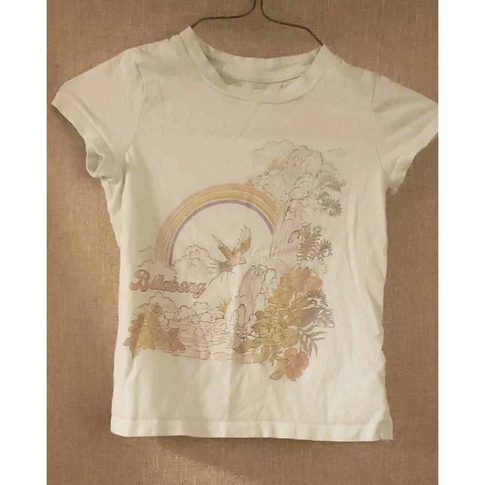 Billabong Graphic T-shirt Kids XXS Green Preloved Good
